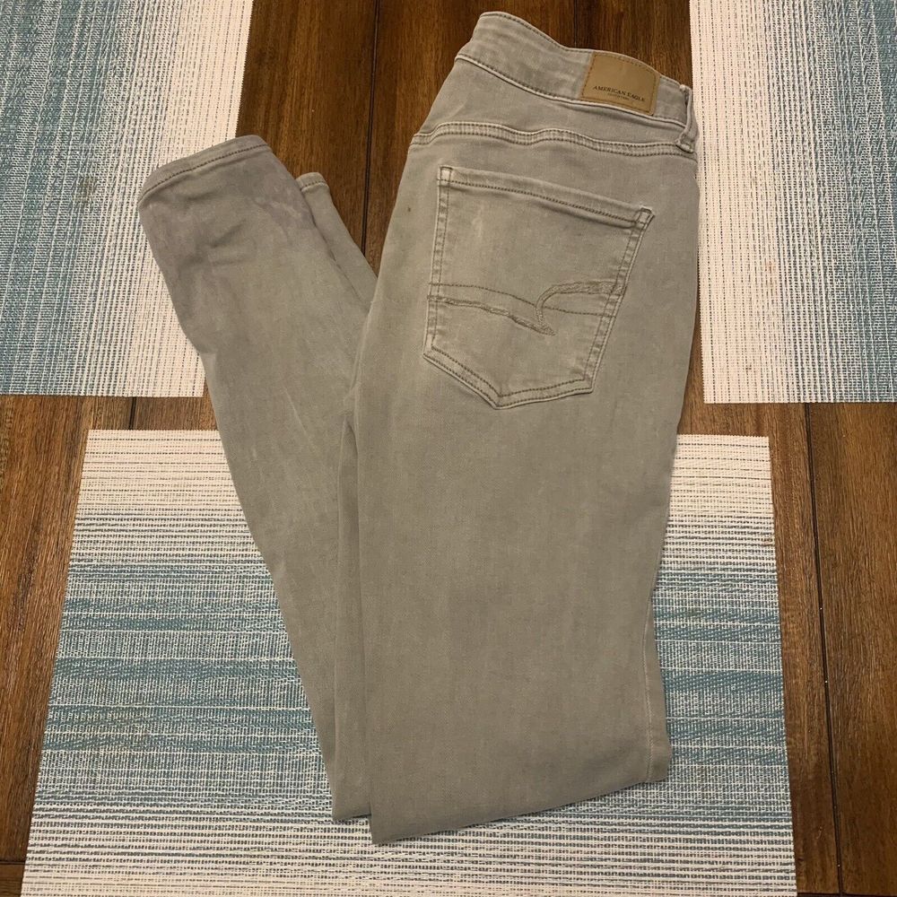 American Eagle Next Level Stretch Hi-Rise Jegging Womens Sz 6 Olive Green